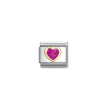 Load image into Gallery viewer, Nomination Composable Classic Link, Heart Fuchsia Glitter - Product Code - 030220 09