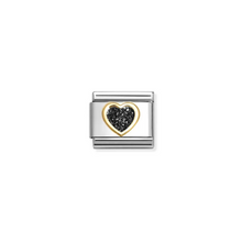 Load image into Gallery viewer, Nomination Composable Classic Link, Heart, Black Glitter - Product Code - 030220 10