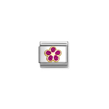 Load image into Gallery viewer, Nomination Composable Classic Link, Flower, Fuchsia Glitter -Product Code - 030220 17