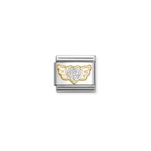 Load image into Gallery viewer, Nomination Composable Classic Link, Heart With Wings, Silver Glitter - Product Code - 030220 23