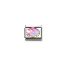 Load image into Gallery viewer, Nomination Composable Classic Link, Gold, Pink & Blue Stone - Product Code - 030612 035