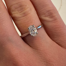 Load image into Gallery viewer, Platinum Oval Lab Diamond Ring - Product Code - LB19