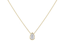 Load image into Gallery viewer, One Carat Pear Lab Diamond Yellow Gold Pendant & Chain - Product Code - 1.18.0154