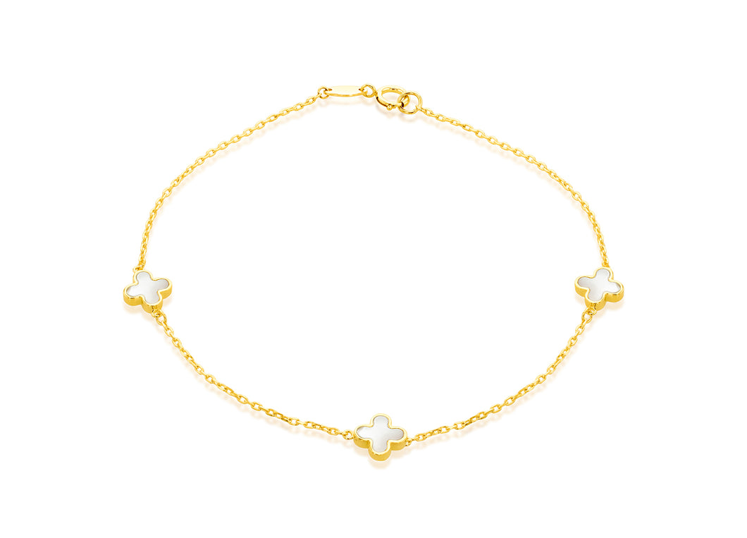 9ct Yellow Gold Petal Design Bracelet - Product Code - 1.29.1602