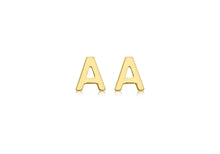 Load image into Gallery viewer, 9ct Yellow Gold 'A' Initial Stud Earrings - Product Code - 1.59.1823