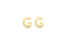 Load image into Gallery viewer, 9ct Yellow Gold 'G' Initial Stud Earrings - Product Code - 1.59.1829