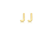 Load image into Gallery viewer, 9ct Yellow Gold 'J' Initial Stud Earrings - Product Code - 1.59.1832