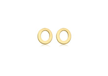 Load image into Gallery viewer, 9ct Yellow Gold 'O' Initial Stud Earrings - Product Code - 1.59.1837