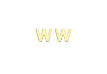 Load image into Gallery viewer, 9ct Yellow Gold 'W' Initial Stud Earrings - Product Code - 1.59.1845
