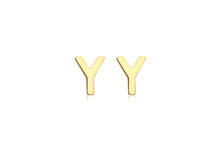 Load image into Gallery viewer, 9ct Yellow Gold 'Y' Initial Stud Earrings - Product Code - 1.59.1847