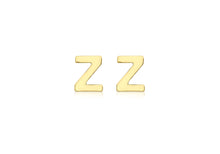 Load image into Gallery viewer, 9ct Yellow Gold 'Z' Initial Stud Earrings - Product Code - 1.59.1848