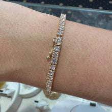 Load image into Gallery viewer, Five Carat Lab Diamond Yellow Gold Tennis Bracelet - Product Code - LB2