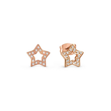 Load image into Gallery viewer, Nomination Soffio D’Amore Earrings, Star with CZ in Stainless Steel