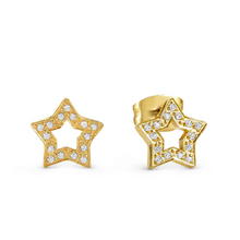 Load image into Gallery viewer, Nomination Soffio D’Amore Earrings, Star with CZ in Stainless Steel