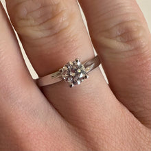 Load image into Gallery viewer, 18ct White Gold Four Claw Twist Lab Diamond Ring - Product Code - LB12