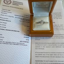 Load image into Gallery viewer, Platinum One Carat Rectangular Lab Grown Diamond Ring - Product Code - LB21