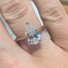 Load image into Gallery viewer, Two Carat Pear Lab Diamond Ring - Product Code - LB8