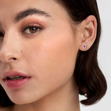 Load image into Gallery viewer, Nomination, All My Love Earrings, Heart with Red CZ - Product Code - 240304 006