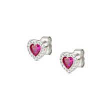 Load image into Gallery viewer, Nomination, All My Love Earrings, Heart with Red CZ - Product Code - 240304 006