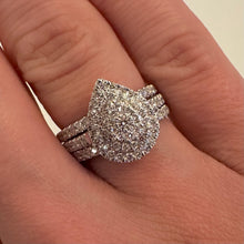 Load image into Gallery viewer, One Carat Pear Shaped Diamond Bridal Set of Three - Product Code - G956
