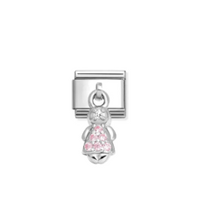 Load image into Gallery viewer, Nomination Composable Classic Link, Girl Pendant with Pink Stones - Product Code - 331800 28