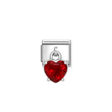 Load image into Gallery viewer, Nomination Composable Classic Link, Pendant Heart Cut Stone, Red - Product Code - 331812 13