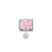 Load image into Gallery viewer, Nomination Composable Classic Link, Pink Flower with CZ Pendant - Product Code - 331814 03