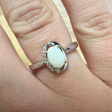 Load image into Gallery viewer, Silver Opal & Stone Set Ring - Product Code - A287