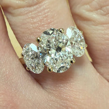 Load image into Gallery viewer, Oval Lab Diamond Trilogy Ring - Product Code - LB43