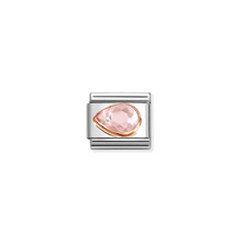 Load image into Gallery viewer, Nomination Composable Classic Link, Pink Stone Drop, Left - Product Code - 430605 003