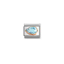 Load image into Gallery viewer, Nomination Composable Classic Link, Light Blue Stone Drop, Left - Product Code - 430605 006