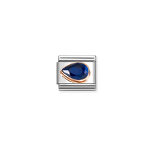 Load image into Gallery viewer, Nomination Composable Classic Link, Dark Blue Stone Drop, Left - Product Code - 430605 007