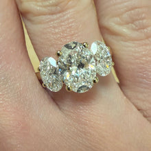 Load image into Gallery viewer, Oval Lab Diamond Trilogy Ring - Product Code - LB43