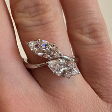 Load image into Gallery viewer, Two Carat Marquise Platinum Designer Lab Grown Ring - Product Code - LB15