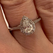 Load image into Gallery viewer, 18ct White Gold Pear Diamond Ring - Product Code - G923