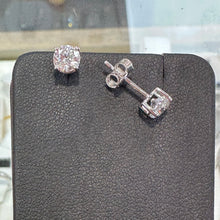Load image into Gallery viewer, One Carat Lab Diamond White Gold Studs - LB10