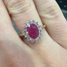 Load image into Gallery viewer, Ruby & Diamond Ring - Product Code - R170