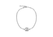 Load image into Gallery viewer, Sterling Silver Initial Open Link Bracelet | A - Z Available here | CLICK HERE FOR ALL LETTERS