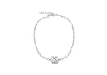 Load image into Gallery viewer, Sterling Silver Initial Open Link Bracelet | A - Z Available here | CLICK HERE FOR ALL LETTERS