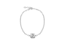 Load image into Gallery viewer, Sterling Silver Initial Open Link Bracelet | A - Z Available here | CLICK HERE FOR ALL LETTERS