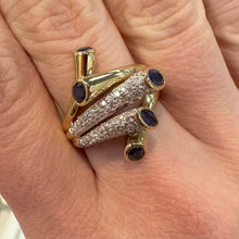Load image into Gallery viewer, Sapphire & Diamond Designer Ring - Product Code - A313
