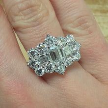 Load image into Gallery viewer, 3.03ct Emerald & Round Brilliant Cut Lab Diamond Ring - Product Code - LB52