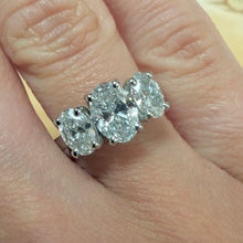 Load image into Gallery viewer, Two Carat Platinum Lab Diamond Oval Three Stone - Product Code - C42953