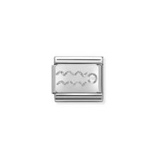 Load image into Gallery viewer, Nomination Composable Classic Link, Silver Zodiac Signs with White Stone | Available Here | CLICK HERE FOR ALL ZODIAC SIGNS