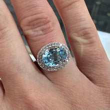 Load image into Gallery viewer, Blue Topaz & Diamond Ring - Product Code - Wx286