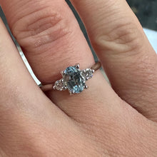 Load image into Gallery viewer, Blue Topaz & Diamond Ring - Product Code - Wx287