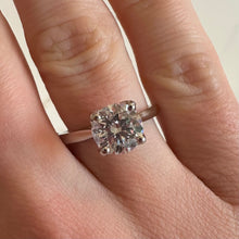 Load image into Gallery viewer, Platinum Two Carat Round Brilliant Cut Lab Diamond Ring - Product Code - LB25