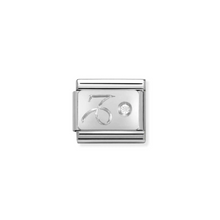 Load image into Gallery viewer, Nomination Composable Classic Link, Silver Zodiac Signs with White Stone | Available Here | CLICK HERE FOR ALL ZODIAC SIGNS