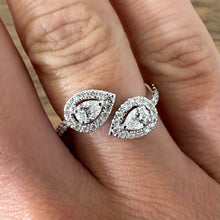 Load image into Gallery viewer, 18ct White Gold Designer Pear & Round Diamond Ring - Product Code - B468