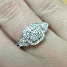 Load image into Gallery viewer, White Gold Diamond Designer Ring - Product Code - E612